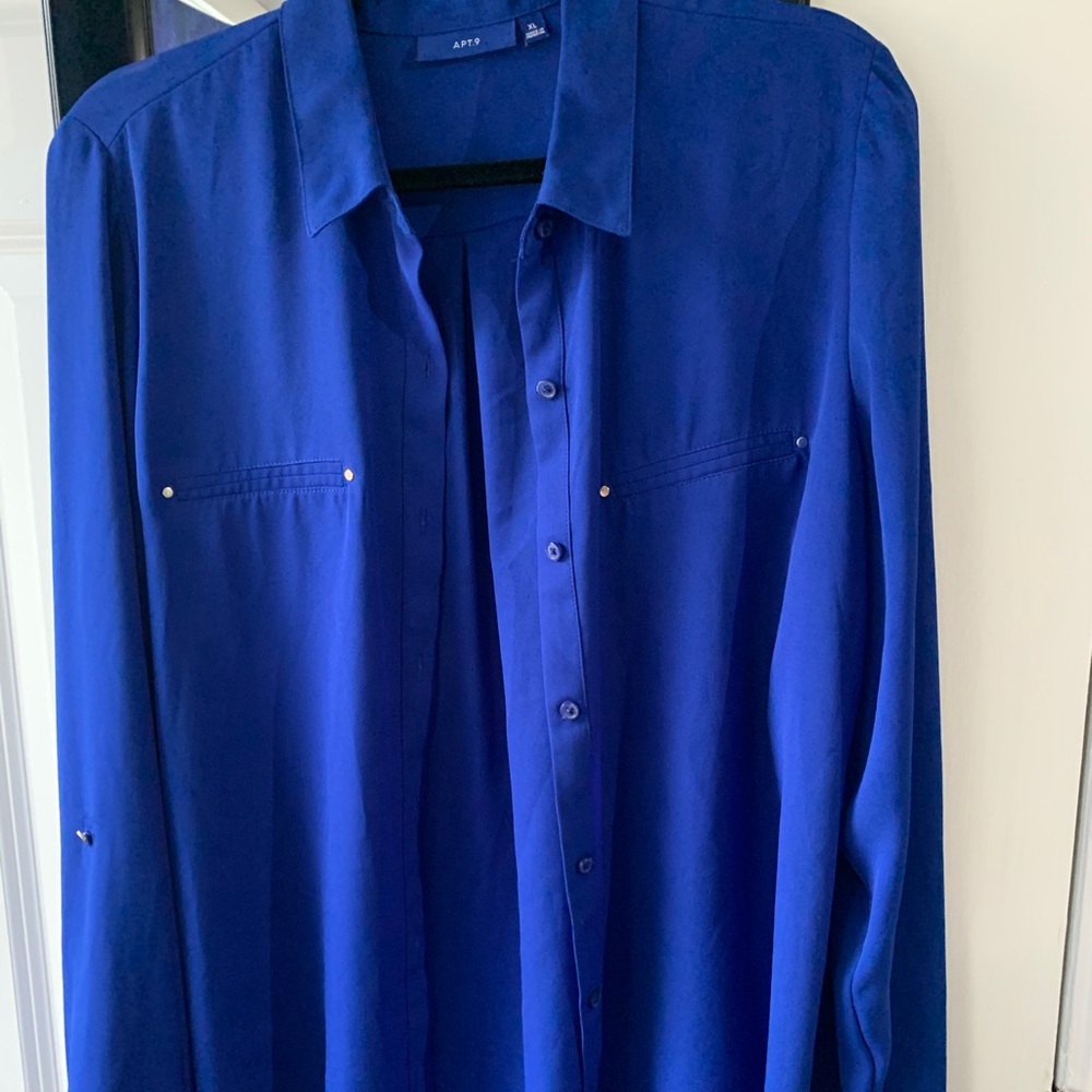 Blue button up